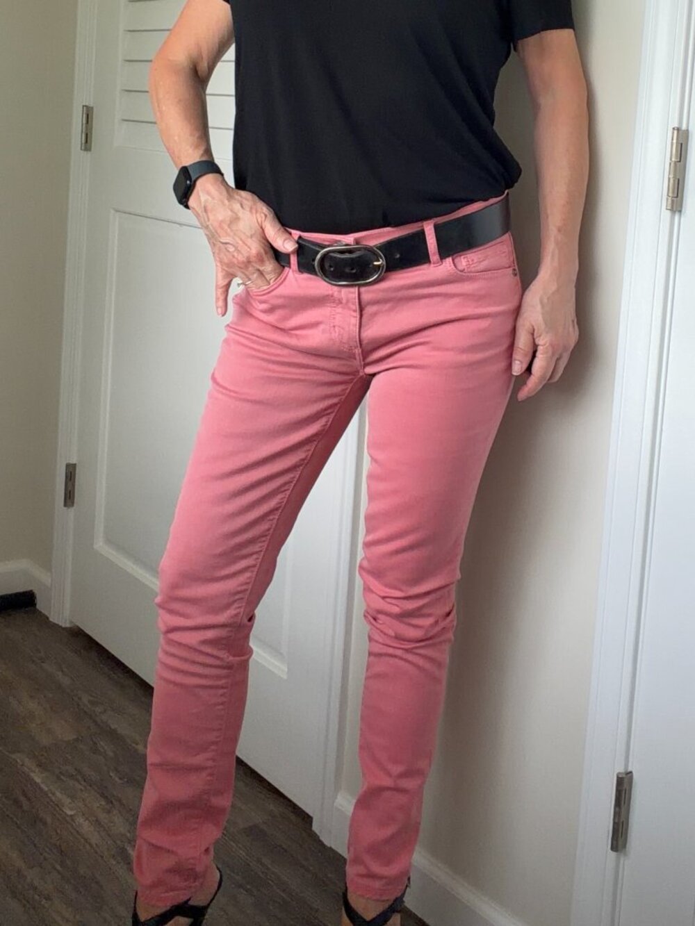 LOFT Modern Skinny Jeans Size 2 Soft Pink/Salmon Denim